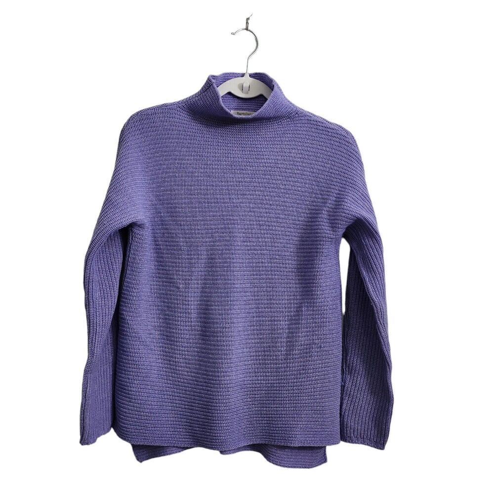 Bartolini Sweater Womens Small Purple‎ Wool Cashmere Blend Mock Neck Italy